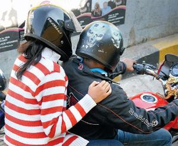 riders helmets...